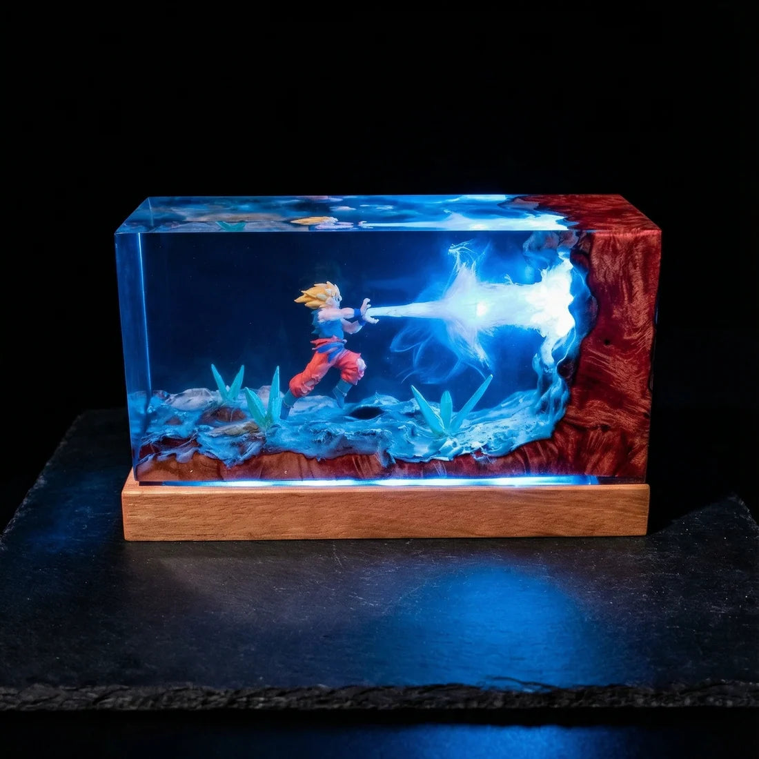 Anime inspired resin lamp