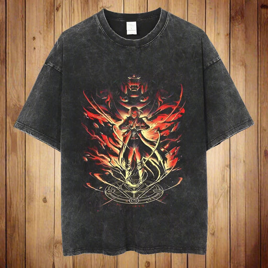 Fire Burst Alchemy Seal Vintage Graphic Tee